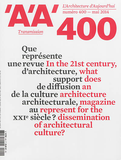 Architecture d'aujourd'hui (L'), n° 400