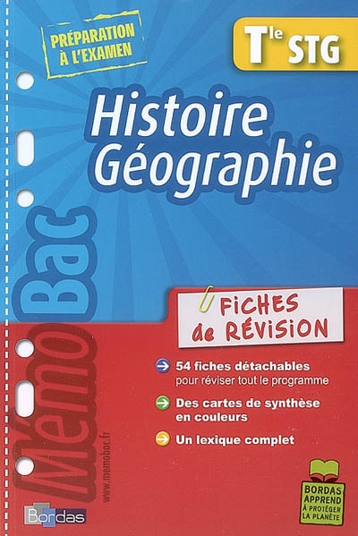 Histoire géographie Tle STG