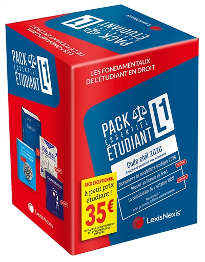 Les fondamentaux de l'étudiant en droit : pack essentiel étudiant L1 : Code civil 2026