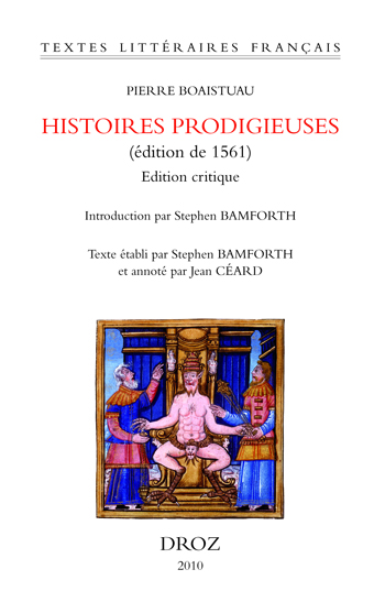 Histoires prodigieuses (édition de 1561) : édition critique