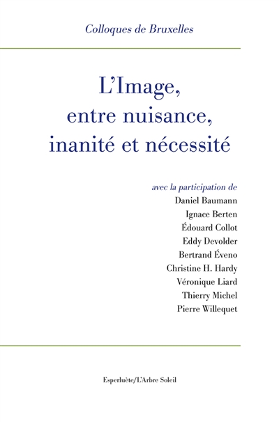 L'image, entre nuisance, inanité et nécessité : XIIe Colloque de Bruxelles, La Hulpe, 20-24 mai 2019