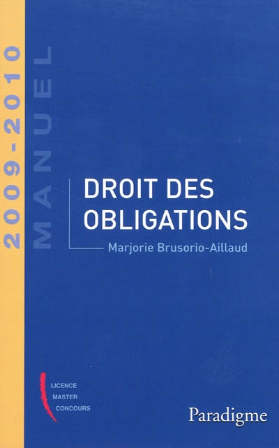Droit des obligations :...