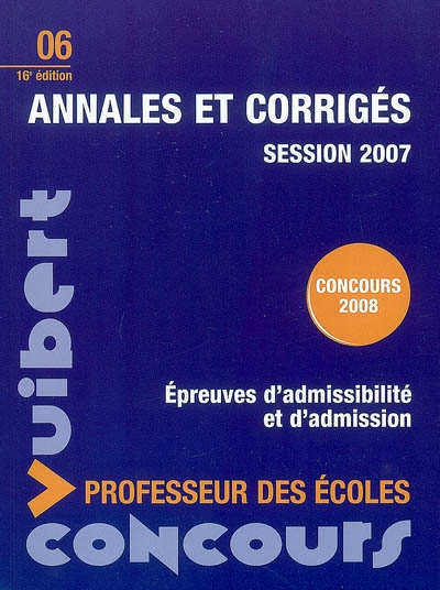 Annales et corrigés : session 2007