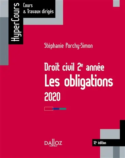 Droit civil 2e année : les obligations : 2020
