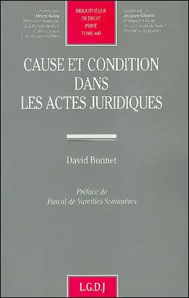 Cause et condition dans les actes juridiques