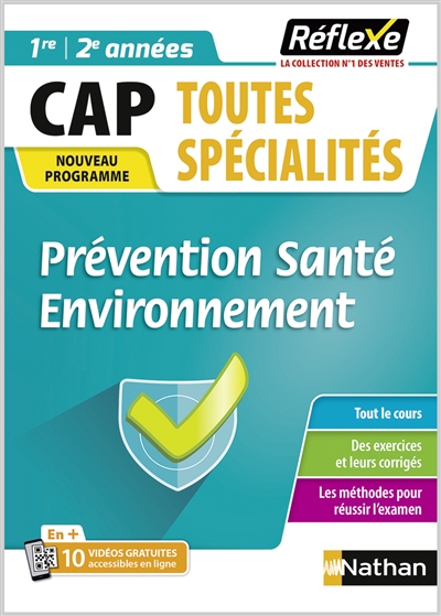 Prévention santé environnement, CAP toutes spécialités, 1re, 2e années : nouveau programme