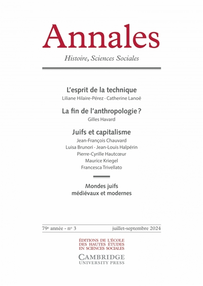 Annales, n° 3 (2024). L'esprit de la technique