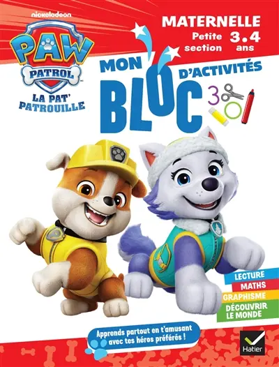 Bloc La Pat' Patrouille : maternelle, petite section