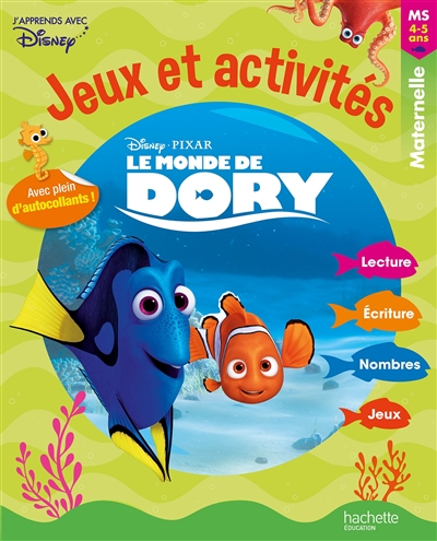 Le monde de Dory : jeux et activités : maternelle MS, 4-5 ans