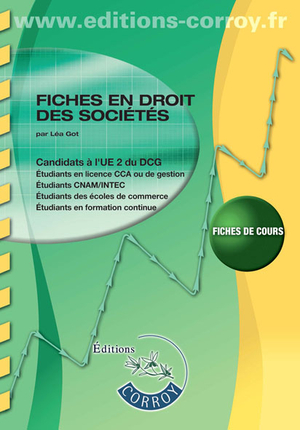 Fiches en droit des sociétés : UE 2 du DCG