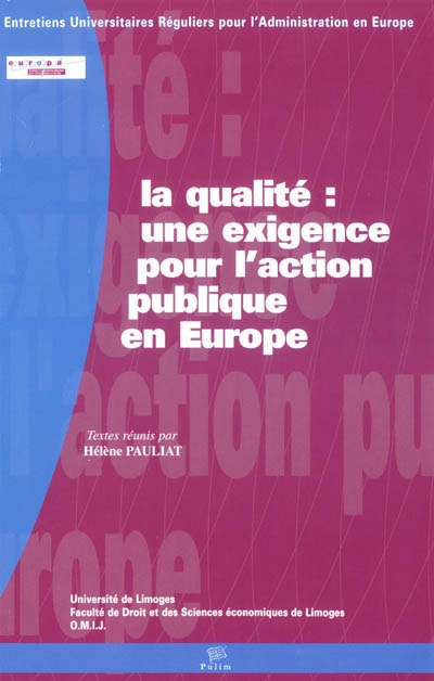 La qualité, une exigence pour l'action publique en Europe ?