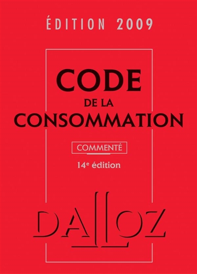 Code de la consommation 2009