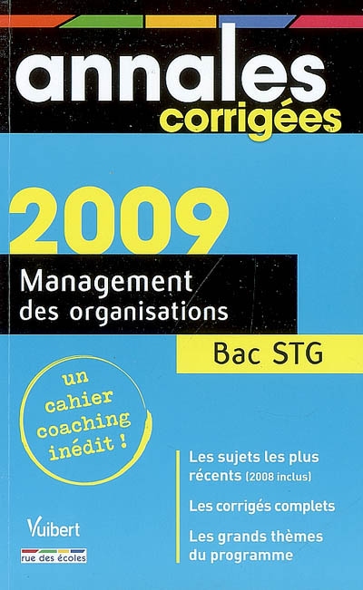 Management des organisations : bac STG