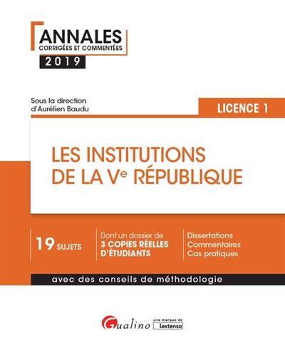 Les institutions de la Ve République : licence 1 : 2019