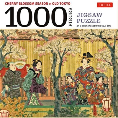 Cherry Blossom Season in Old Tokyo Jigsaw Puzzle 1000 pieces