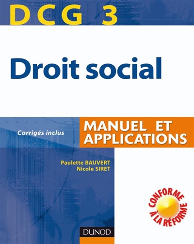 DCG 3, droit social : manuel et applications