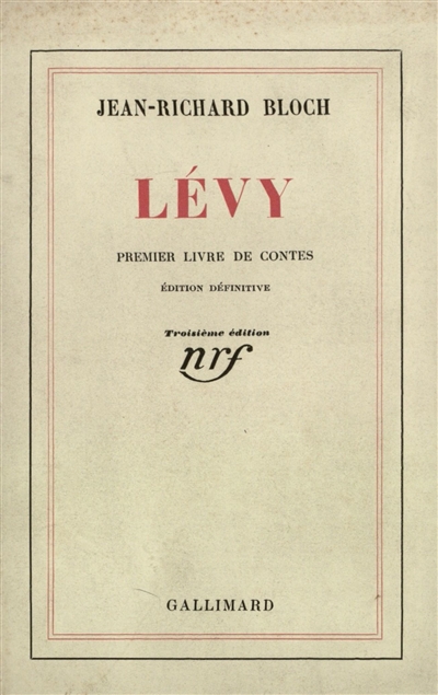Lévy : premier livre de contes