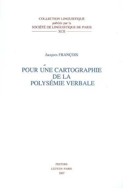 Pour une cartographie de la polysémie verbale