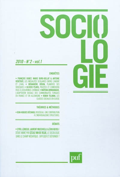Sociologie, n° 2 (2010)