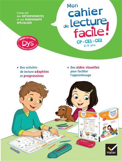 Mon cahier de lecture facile ! CP, CE1, CE2, 6-9 ans : adapté aux enfants dys ou en difficultés d'apprentissage