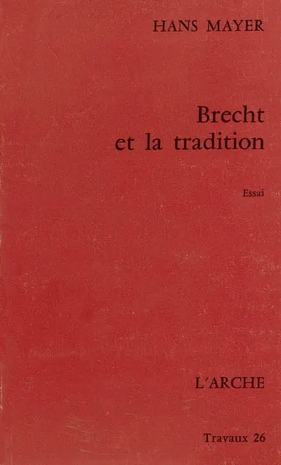 Brecht et la tradition