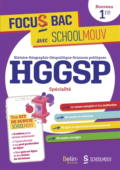 HGGSP 1re, spécialité : histoire géographie géopolitique, sciences politiques