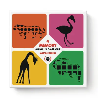 4 jeux de memory : animaux d'Afrique