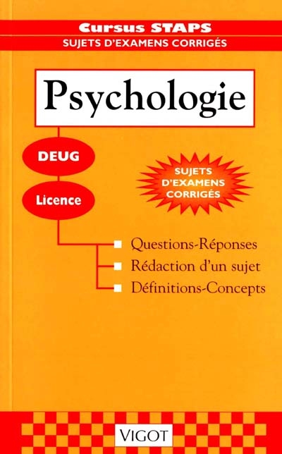 Psychologie : deug, licence