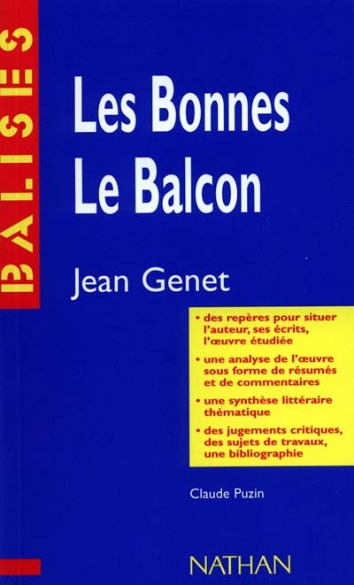 Les bonnes, Le balcon, Jean Genet