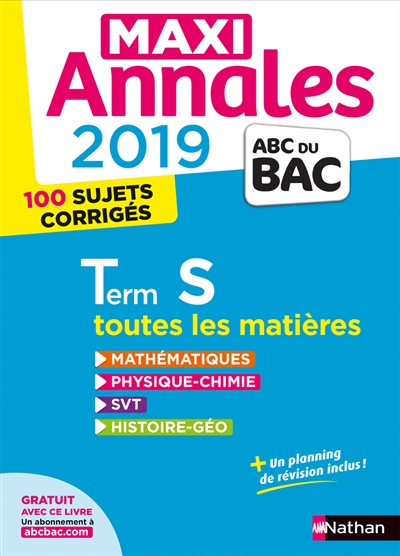 Maxi annales 2019 terminale...