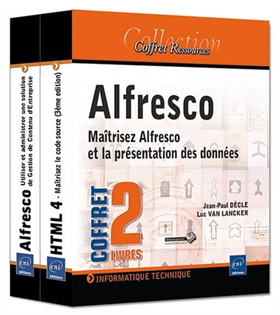 Alfresco, coffret de 2 livres : maîtrisez Alfresco et la présentation des données