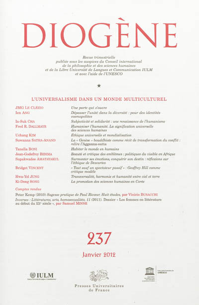 Diogène, n° 237....