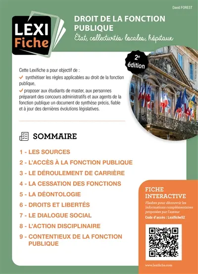 Droit de la fonction publique : Etat, collectivités locales, hôpitaux