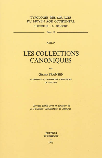 Les collections canoniques