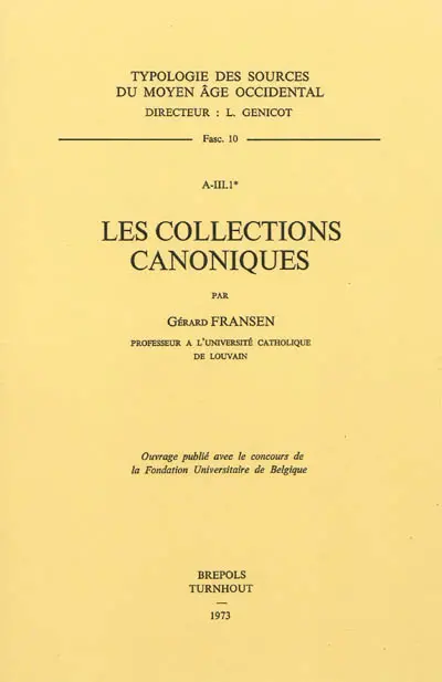 Les collections canoniques