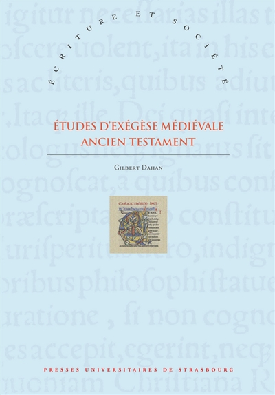 Etudes d'exégèse médiévale : Ancien Testament