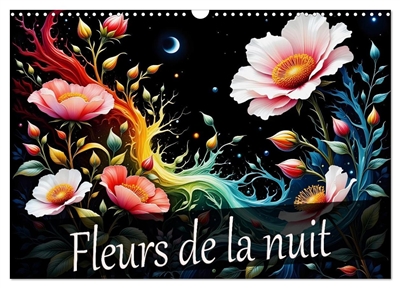 Fleurs de la nuit (Calendrier mural 2026 DIN A3 vertical), CALVENDO calendrier mensuel : Des nuits magiques dans une mer de fleurs, un plaisir pour toute l'année.