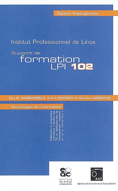 Institut professionnel de Linux : support de formation LPIC 102