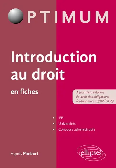 Introduction au droit en fiches