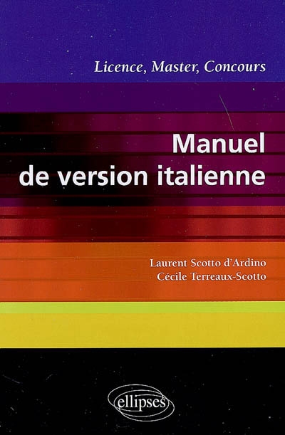 Manuel de version italienne : licence, master, concours