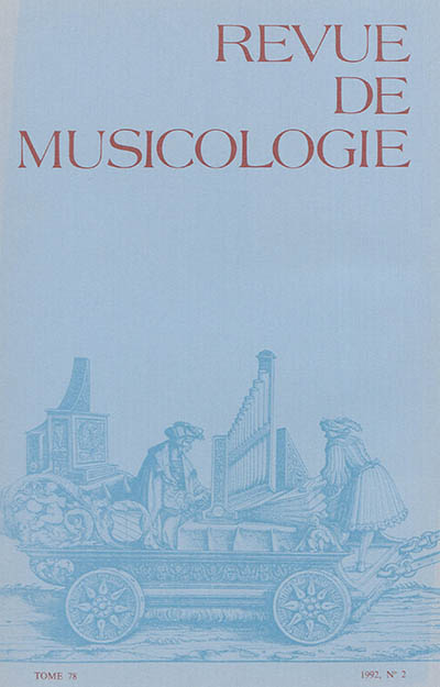 Revue de musicologie, n° 2 (1992)