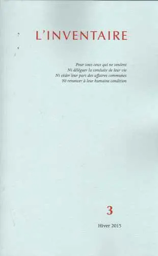 Inventaire (L'), n° 3