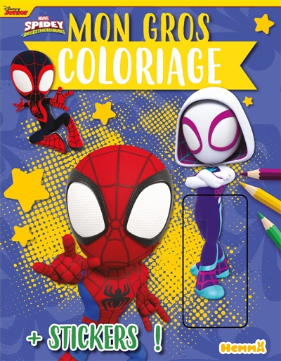 Marvel Spidey et ses amis extraordinaires : Mon gros coloriage + stickers ! (Team Spidey)