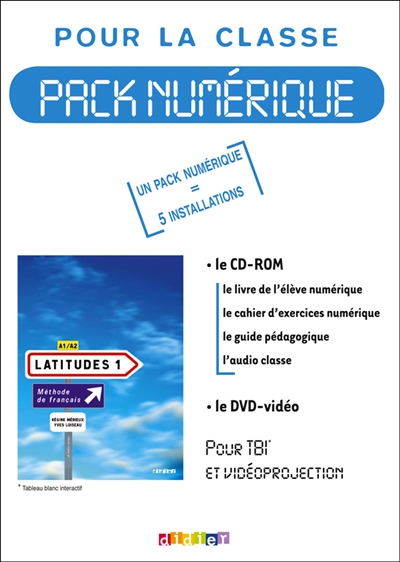 Latitudes 1, méthode de français A1-A2 : pack numérique pour la classe