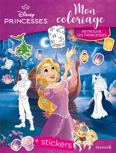 disney princesses : mon coloriage : retrouve les princesses - + stickers