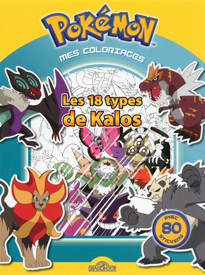 Pokémon, mes coloriages : les 18 types de Kalos