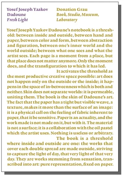 Yosef Joseph Yaakov Dadoune : fresh light