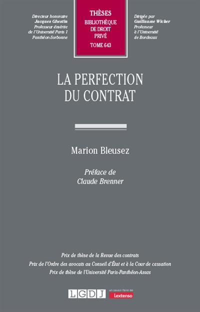 La perfection du contrat