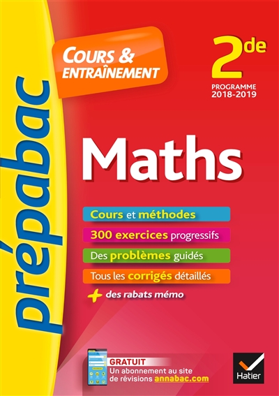 Maths 2de : programme 2018-2019