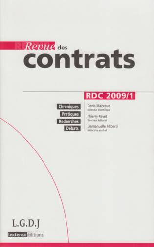 Revue des contrats, n° 1 (2009)